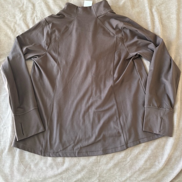 All in Motion Full Zip Athletic Jacket Brown XXL NWT Thumbholes - Picture 3 of 4